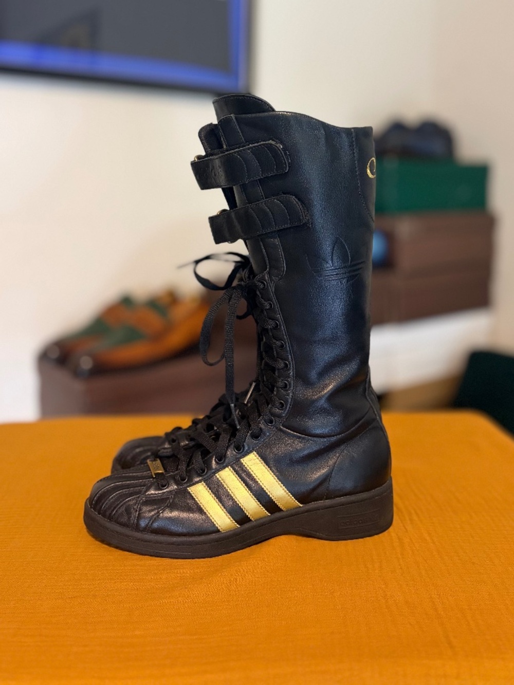 Vintage Adidas x Missy Elliott Remix Superstar Knee-High Boots Sz 8